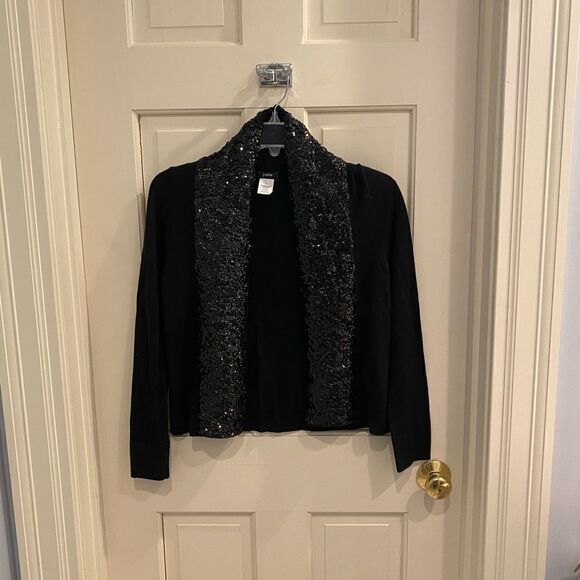 J Crew Sparkle 100% merino wool open cardigan - Picture 1 of 4